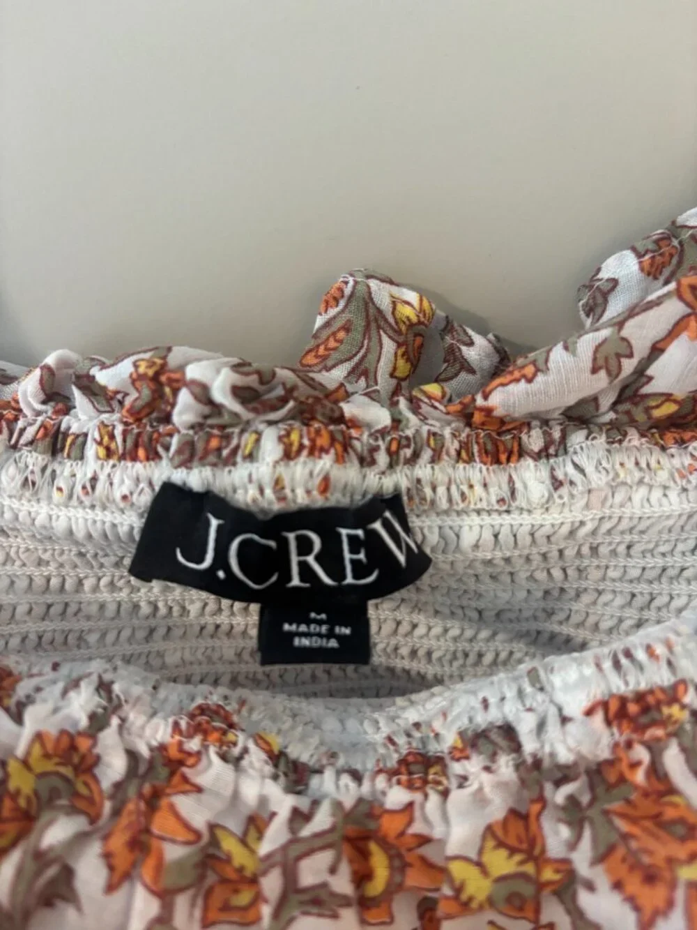 J.Crew Ravenna Dress in Sunset Rose Block-Print Ramie – Size M